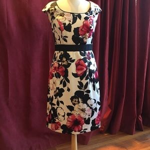 Floral satin dress